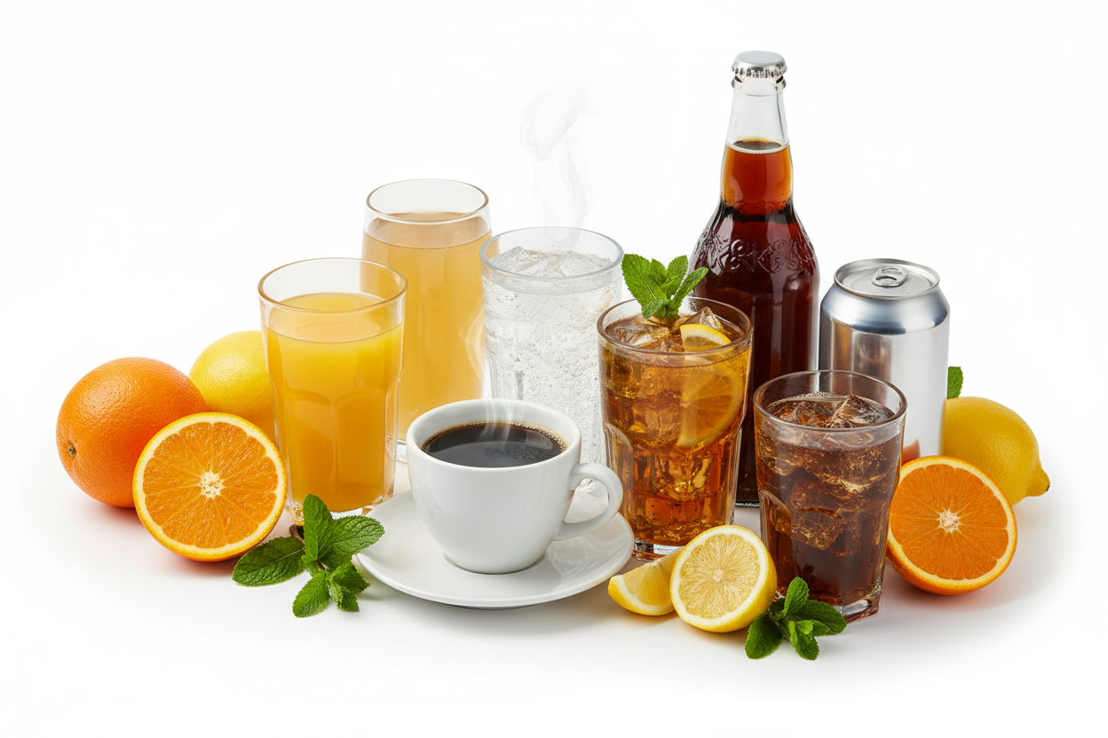 Soft drinks, coffee & tea