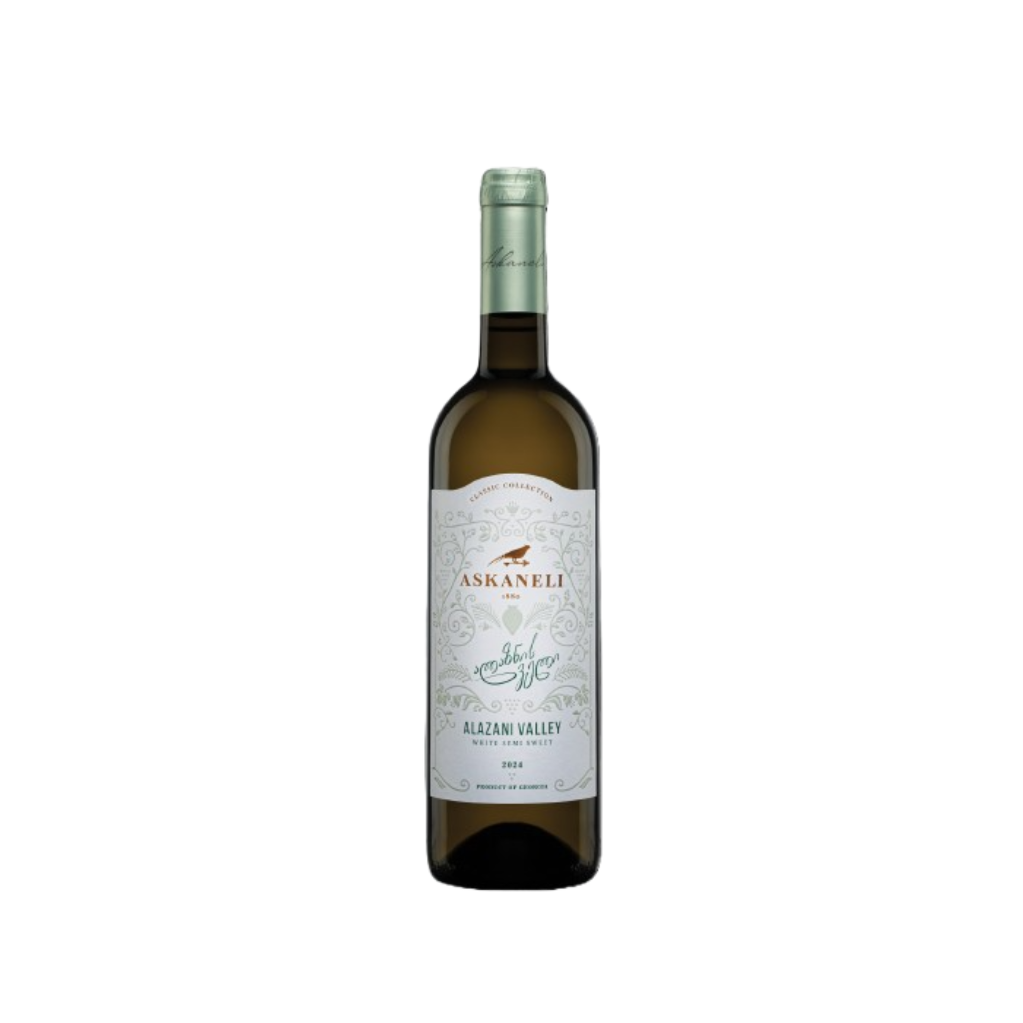 Aksaneli Alazani Valley semi-sweet white wine - 0,75 L