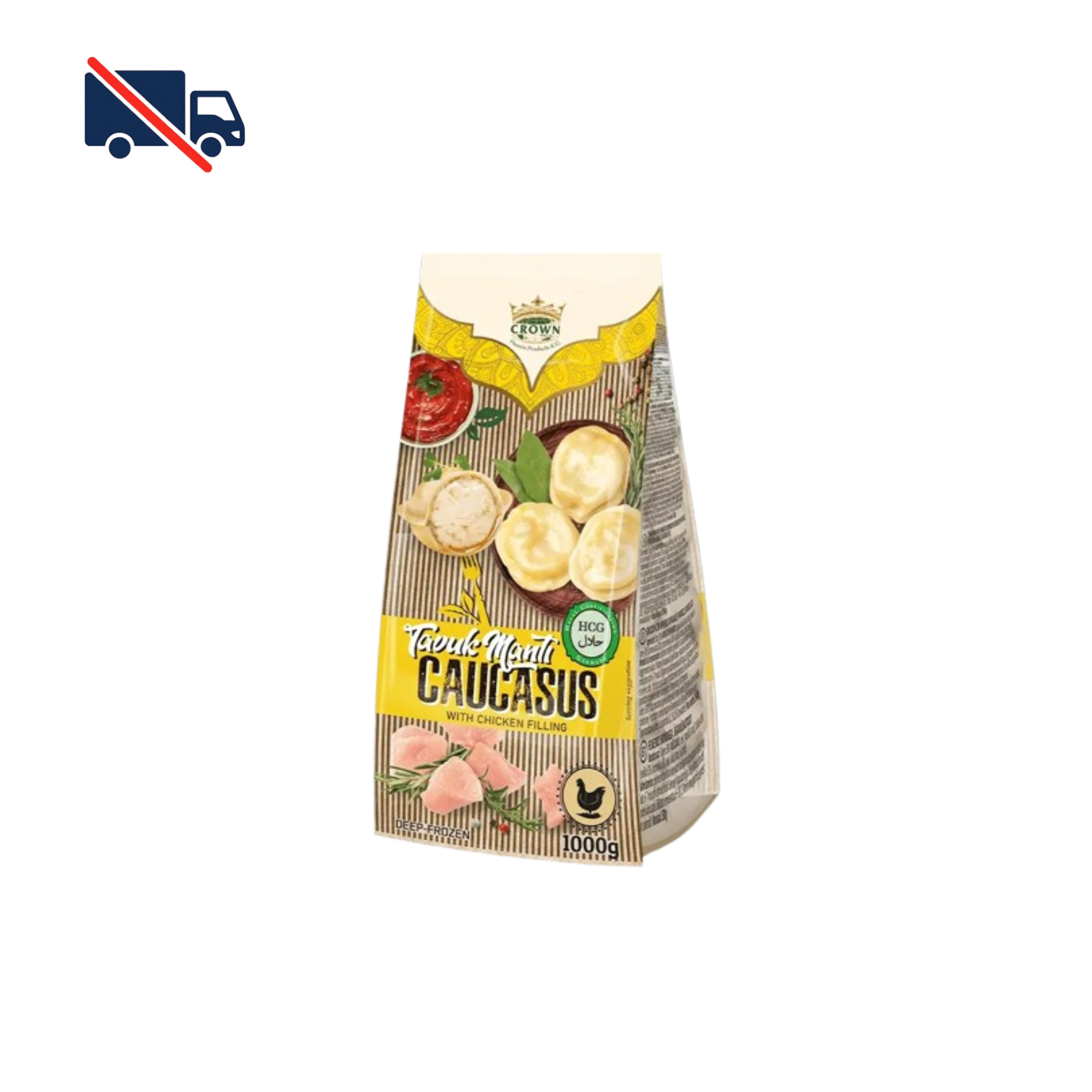 Crown Caucasus halal pelmeni with chicken and beef filling - 1 kg