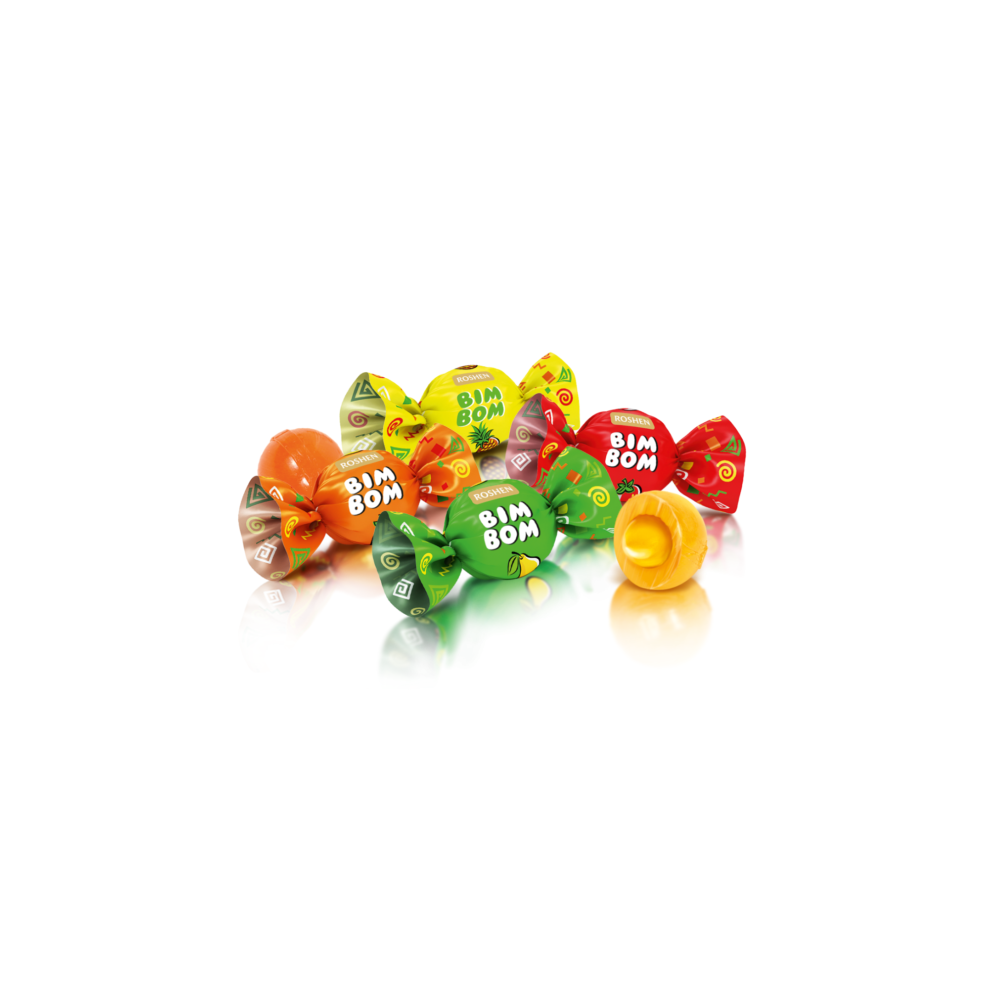 Roshen Bim Bom hard candies with fruit-berry filling - 200 g