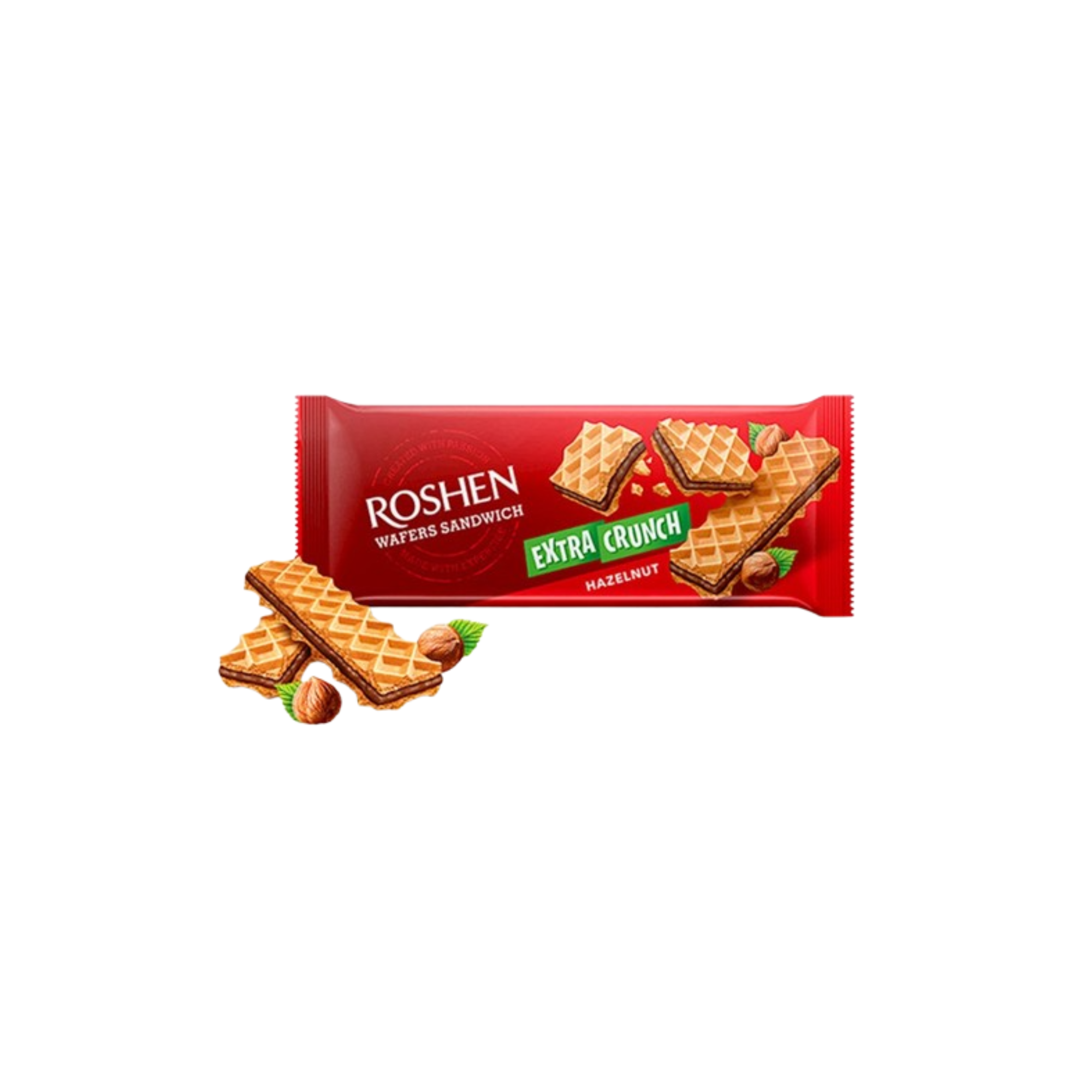 Roshen Extra Crunch sandwich wafers hazelnut - 142 g