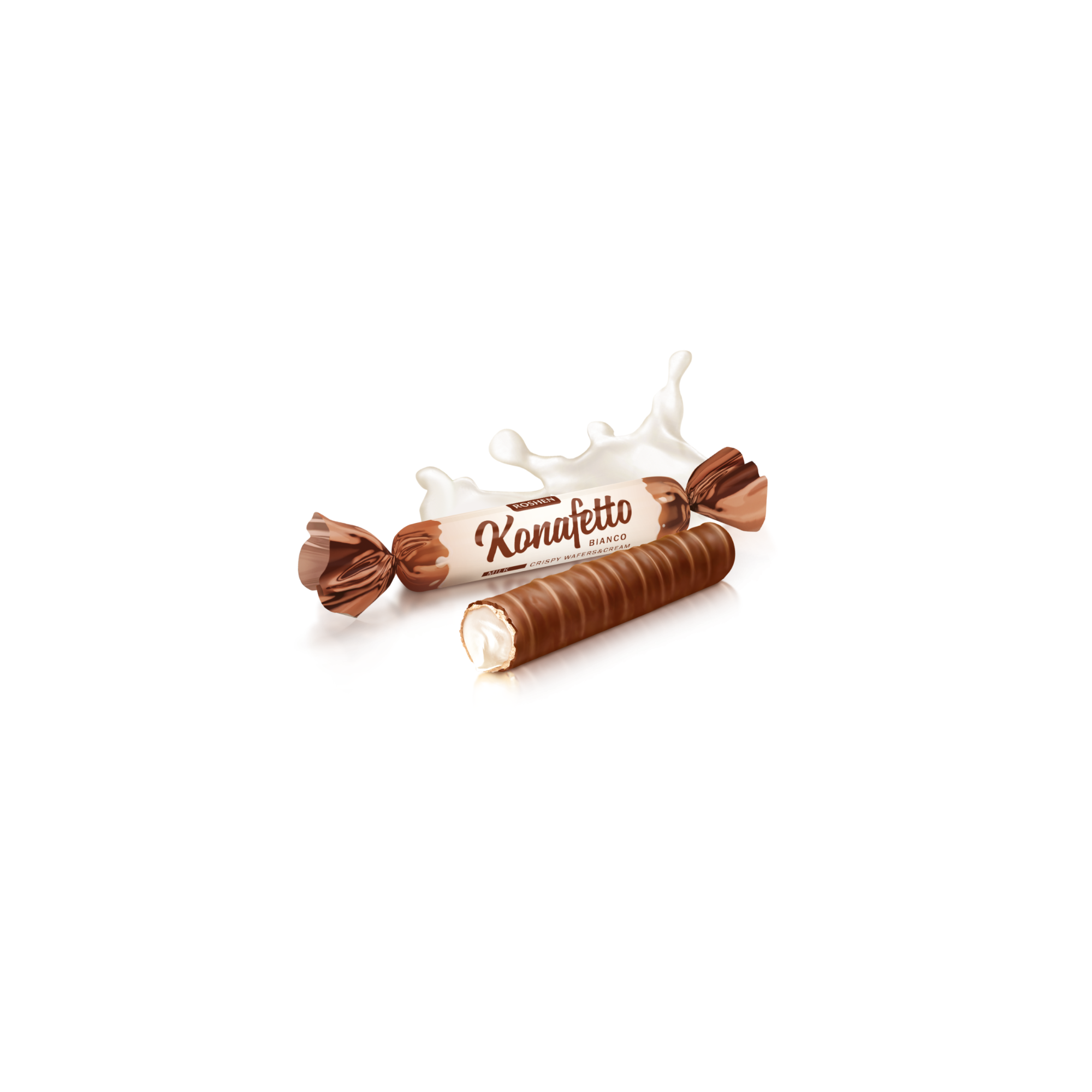 Roshen Konafetto Bianco rolled wafers - 1 kg